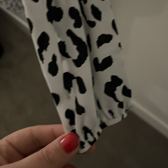 Dress /shirt/tunic statement party piece M-L black white snow leopard :) - Picture 8 of 8